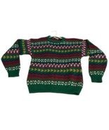 Northern Isles Chunky Multicolor Hand Knitted Chunky Sweater Size XL - $1,222.00 MXN