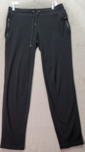 Lauren Ralph Lauren Active Sweatpants Womens Small Black Zip Pockets Dra... - $25.85