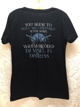 Women&#39;s Form Fitting Black T-shirt XL &quot;You Seem To Have Me Confused With... - $16.70