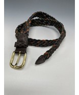 Capezio Argentina Rainbow Braided Leather Belt Multi-Color Woven S/M - $585.46 MXN