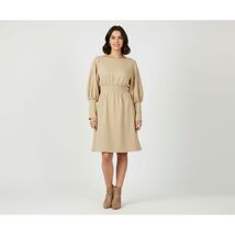 Women Dress Unbranded Women Crew Neck Balloon Sleeve t A Line Dress Size... - $11.38