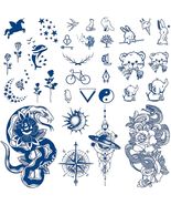 Aresvns Semi-Permanent Waterproof Temporary Tattoo Dark Blue Long-Lasting - $4.95 CAD