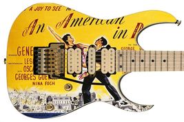 Guitar Skin Electric Axe Wrap Re-skin An American In Paris with Gene Kel... - $44.50
