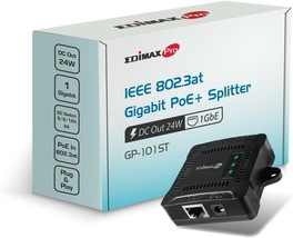 Pro Compact Gigabit PoE Splitter with Adjustable 5 9 12V x 2A Output IEE... - $28.14