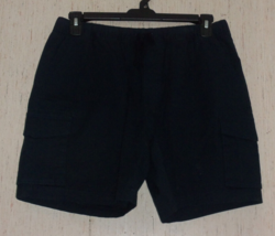 New Womens Sonoma Navy Blue Pull On Cargo Short Size M - £22.03 GBP