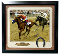 Mike Smith Signed Justify 16x20 Photo Framed Steiner COA Triple Crown Belmont - £406.99 GBP