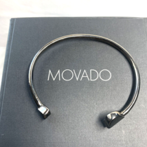 Movado Heart Bracelet Sterling Silver Flexible Heart Motif Signature Texture New - $207.90