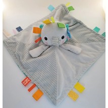 Elephant Baby Lovey Security Blanket Plush Taggies Bright Starts Baby Gray - $13.10