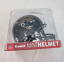 Riddell NFL Mini Helmet Jacksonville Jaguars Z2B W Box Signed Mike Peterson - £35.48 GBP