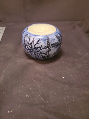 Primary image for EARTH IMPRESSIONS Art Pottery Handmade Pottery Candleholder Signed 1997