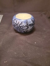 Earth Impressions Art Pottery Handmade Pottery Candleholder Signed 1997 - £7.59 GBP
