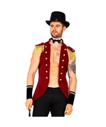 Circus Ringmaster Costume Jacket Epaulettes Collar Bow Tie Cuffs Top Hat... - £53.10 GBP