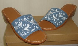 Soludos OTOMI City Medium Denim Embroidered Sandals Slide Women Size US ... - $83.33 CAD