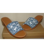 Soludos OTOMI City Medium Denim Embroidered Sandals Slide Women Size US ... - $83.18 CAD