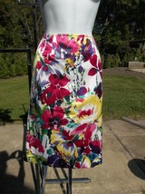Nwot Jones Ny Collection Gorgeous Floral Print Vibrant Skirt 12 - £19.59 GBP