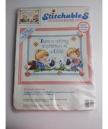 1992 Counted Precious Children STITCHABLES Cross Stitch Kit 10&quot; x 8&quot; Dim... - £9.34 GBP
