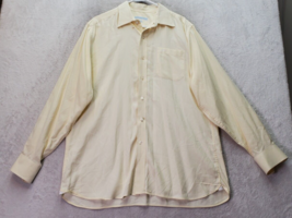 Southern Tide Dress Shirt Men Large Yellow Classic Fit Collared Button D... - £13.05 GBP