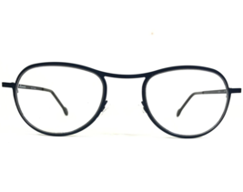 Vintage la Eyeworks Eyeglasses Frames SLICK 554 Navy Blue Round 45-23-125 - £50.60 GBP