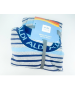 ALDI Gear 2024 Unisex Pullover Sweatshirt XL Gray Navy Blue Striped Loos... - $31.88