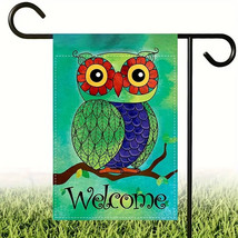 New Charming Owl Garden Flag 12&quot;X18&quot; Welcome Double - $5.93