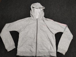 Under Armour Hoodie Women Small Gray Fleece Full Zip Hooded Casual Sweater - £14.52 GBP