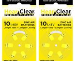 Hearclear Size 10 PR230 Hearing Aid Batteries Yellow Tab (60 Batteries) ... - $5.96+