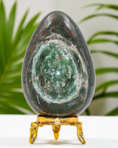 A+ Green KYANITE Crystal Fengshui Egg Healing Chakra Stone Reiki Decor G... - $49.80