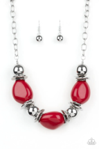 Paparazzi Vivid Vibes Red Necklace - New - £3.60 GBP