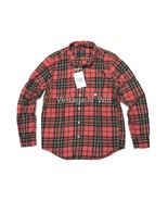 Abercrombie Fitch Mens XL Red/ Black Check Plaid Soft Wash Slim Flannel ... - $727.92 MXN