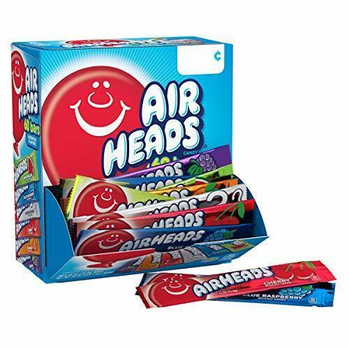 Airheads Candy Bars, Variety Bulk Box, Chewy Full Size 60 Individually Wrapped - £15.78 GBP