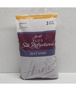 Hanes Silk Reflections Plus Collection Size 3 Plus Barely There 3 Pair I... - $23.23 CAD