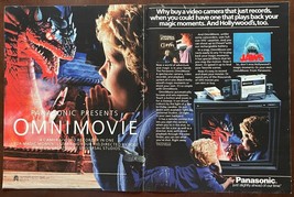 1985 Panasonic Vintage Print Ad Retro Omni Movie Video Camera Double Pag... - £11.55 GBP