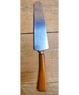 Bakelite Handle Butterscotch Vintage Stainless 9.5&quot; Serrated Cake Pastry... - £23.34 GBP