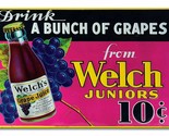 Welch Grape Juice Metal Sign Advertisement - $39.55