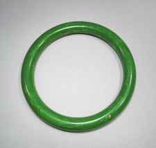 Vintage Green Marbled Bakelite Bangle Bracelet C2775 - £30.86 GBP