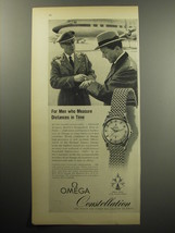 1957 Omega Constellation Watch Ad - For men who measure distances in time - £14.61 GBP