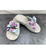 Chaco Chillos Kids shoes Gray Purple 1 M  Comfort Walking Casual Slides ... - $19.62