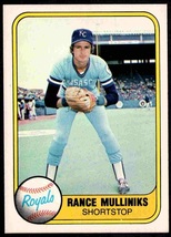 Kansas City Royals Rance Mulliniks 1981 Fleer Baseball Card #48 nr mt - £0.39 GBP
