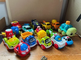 Large Lot Little Tike Fisher Price Police Car Dump Truck Cement Mixer Plastic - £9.05 GBP