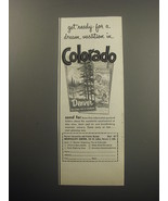 1957 Colorado Tourism Ad - Get ready for a dream vacation in Colorado - £14.55 GBP