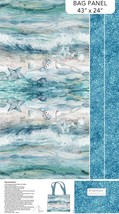 24&quot; X 44&quot; Panel Lightweight Canvas Bag Panel Sea Breeze Fabric Panel D45... - $10.63