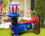 Inflatable Independence Day Decoration 5FT, Uncle Sam Puppy Dog for Indo... - $64.33