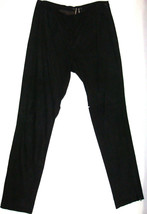 New NWT 28 in $1400 Designer Womens Elie Tahari Leather Suede Pants Skinny Black - £783.44 GBP