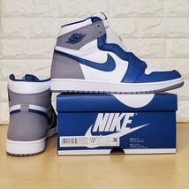 Authenticity Guarantee 
Nike Air Jordan 1 Retro High OG Mens Size 12.5 Blue W... - £220.16 GBP