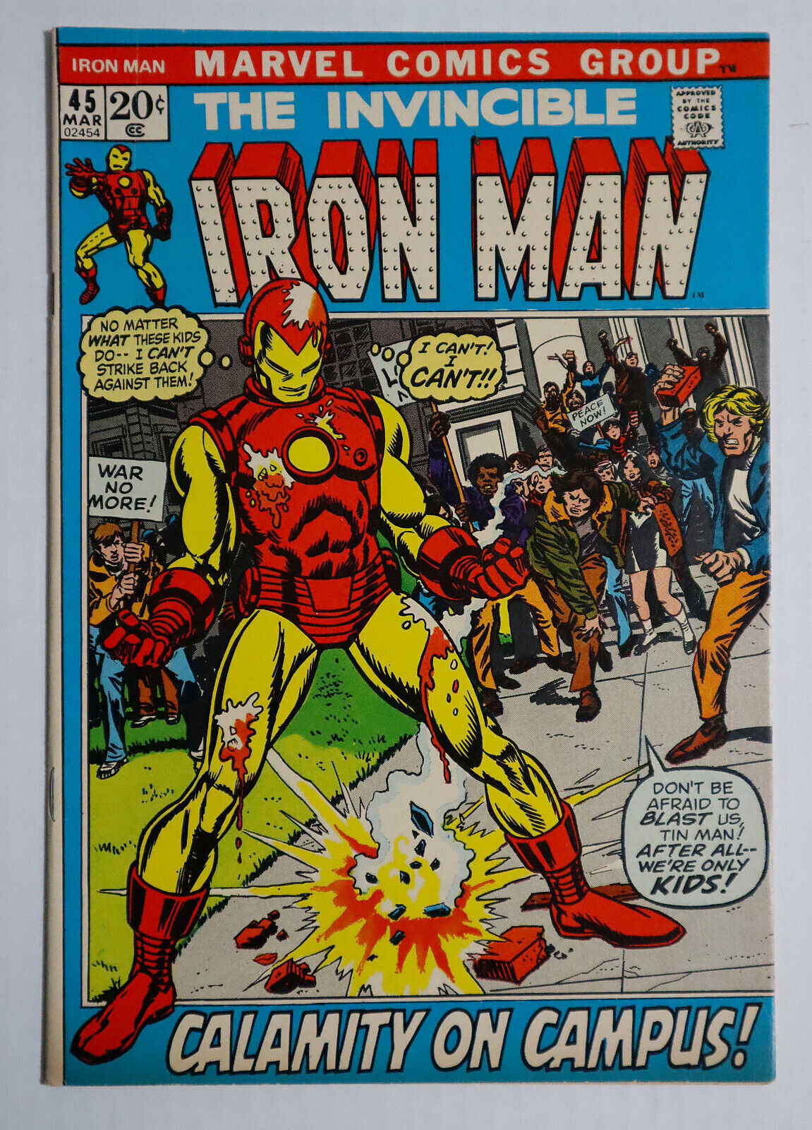Mid Grade 1972 Invincible Iron Man 45, Marvel Comics 3/72, Ironman vs Guardsman - £25.19 GBP