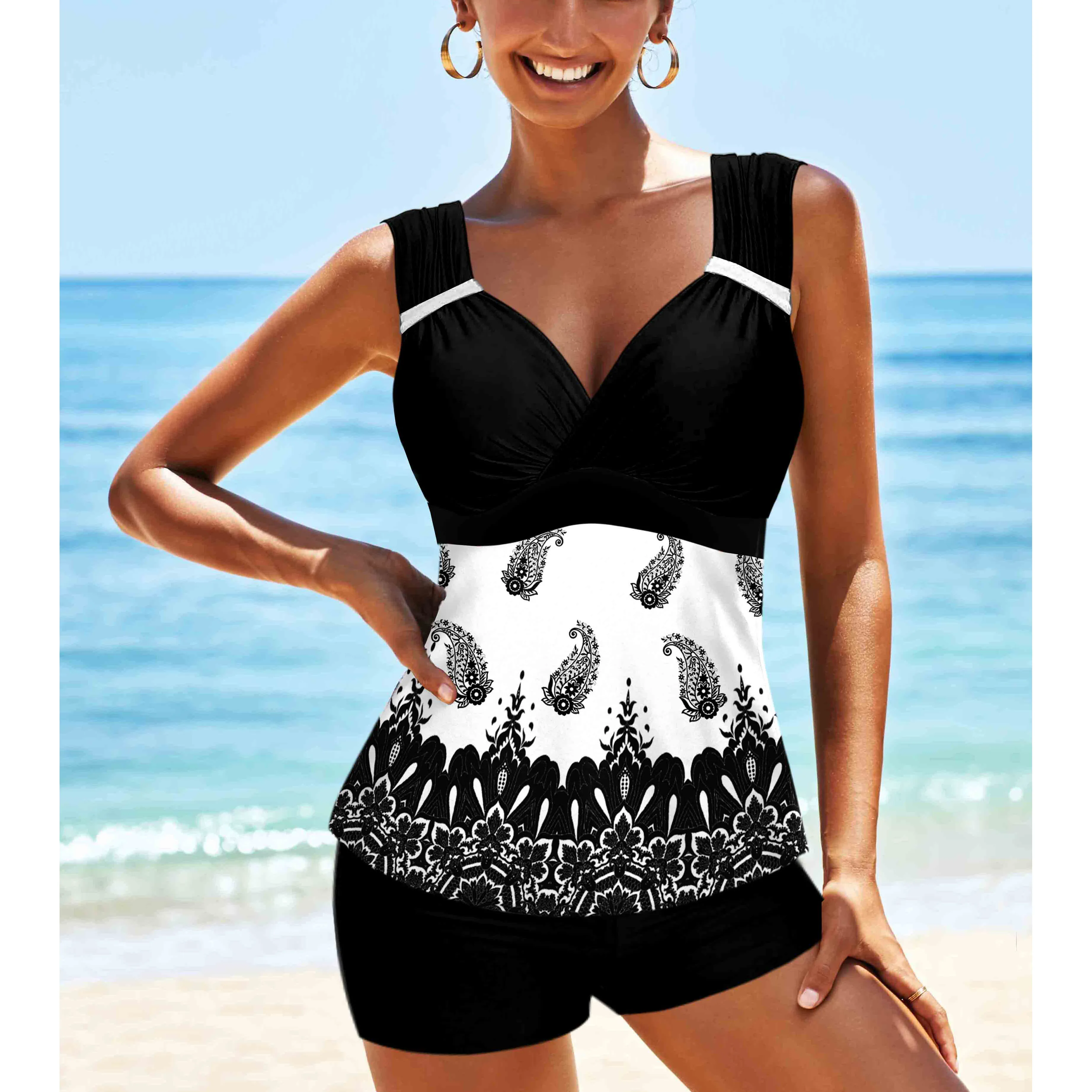 Sporting 2022 Ay Ladies Swimming Skirt Swimsuit Two Pieces Swimwear Bathing Suit - £23.55 GBP