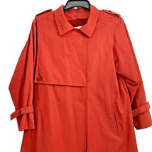 London Fog Red Thinsulate Trench Coat Woman Size 10P Removable Lining Vintage - £14.17 GBP