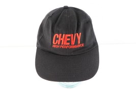 Vintage 90s General Motors Chevrolet Chevy High Performance Spell Out Hat Black - £23.32 GBP