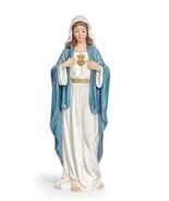 Immaculate Heart of Mary Small 4.25&quot;  Statue,+ Prayer Card &amp; Bio,  New #... - $31.67