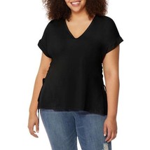 Rebel Wilson x Angels V-Neck Lace-Up Corset Tee in Black Size 1X - $30.00